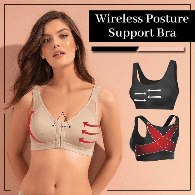 Front Hooks, Stretch-Lace, Super-Lift, and Posture Correction All in One Bra  No Underwire Wide Bands Super Stretch - AliExpress