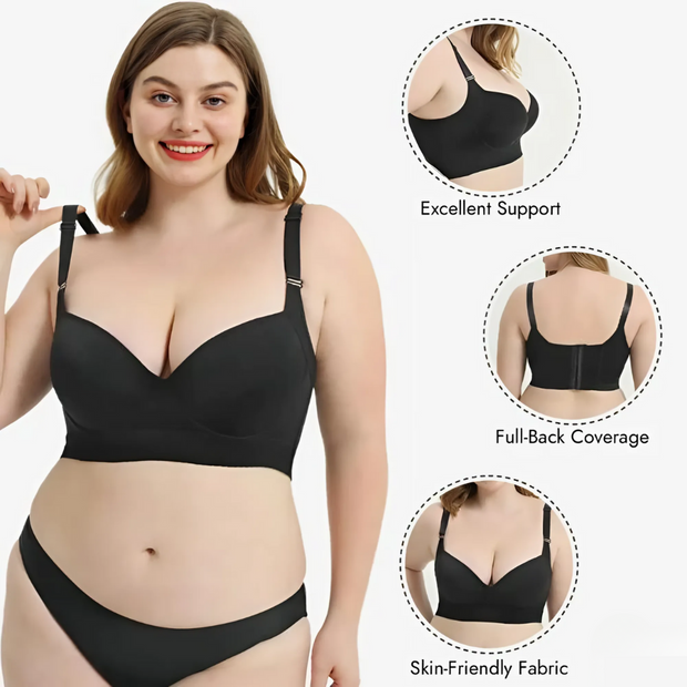 Magic Back Smoothing Push-Up Bra | Full Bust Lifted, Confidence Boosted